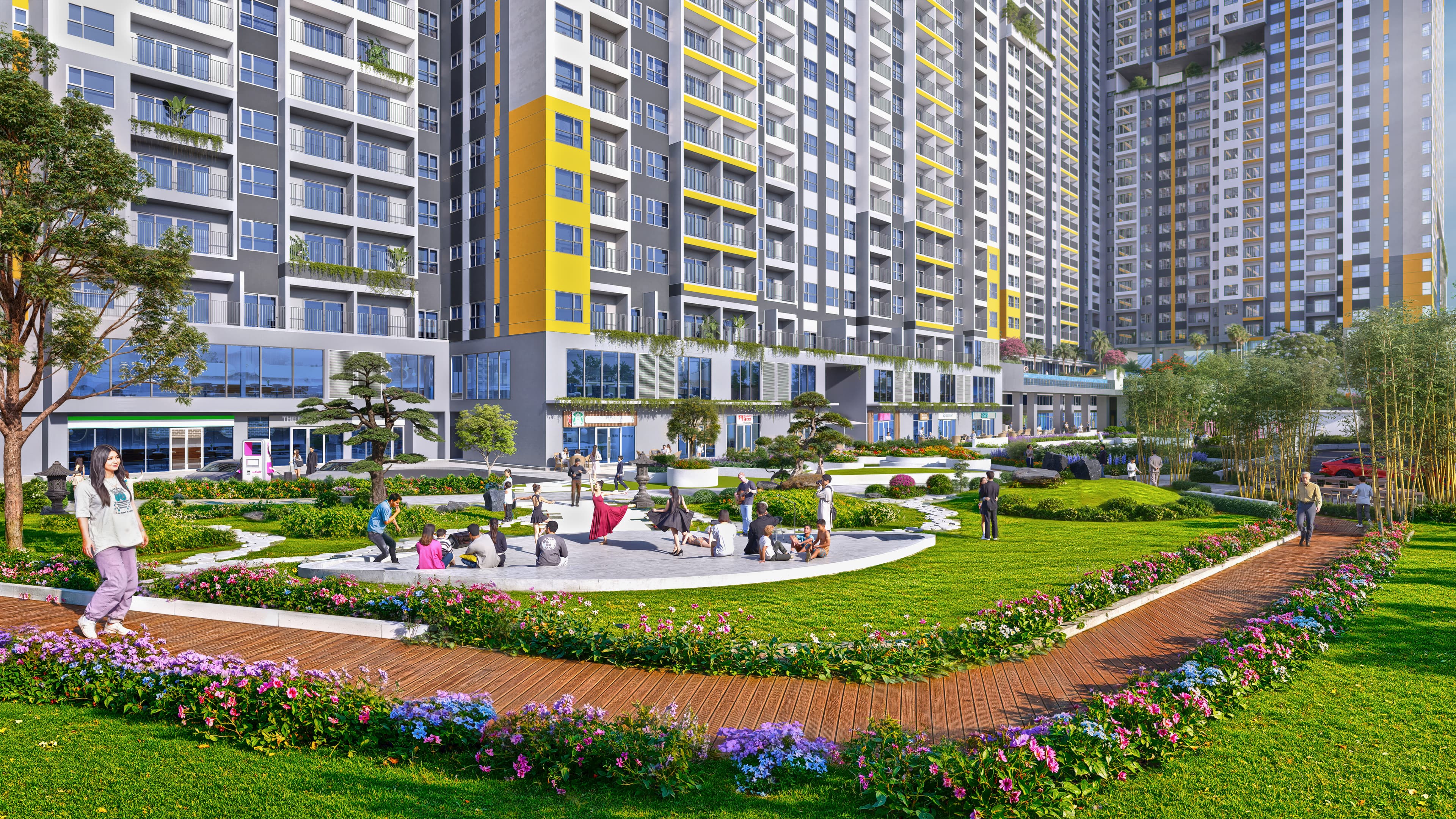 Cảnh quan khối đế Bcons NewSky